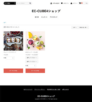 EC-CUBE商品一覧ページ EC-CUBEデフォルト商品一覧ページ