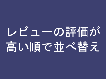 商品一覧ページをレビューの評価が高い順で並べ替え