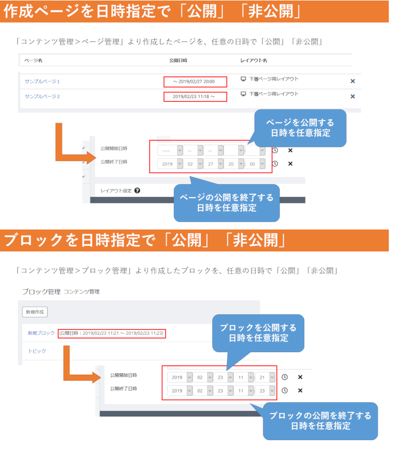 公開時間操作【Schedule】(4.1/4.0対応)