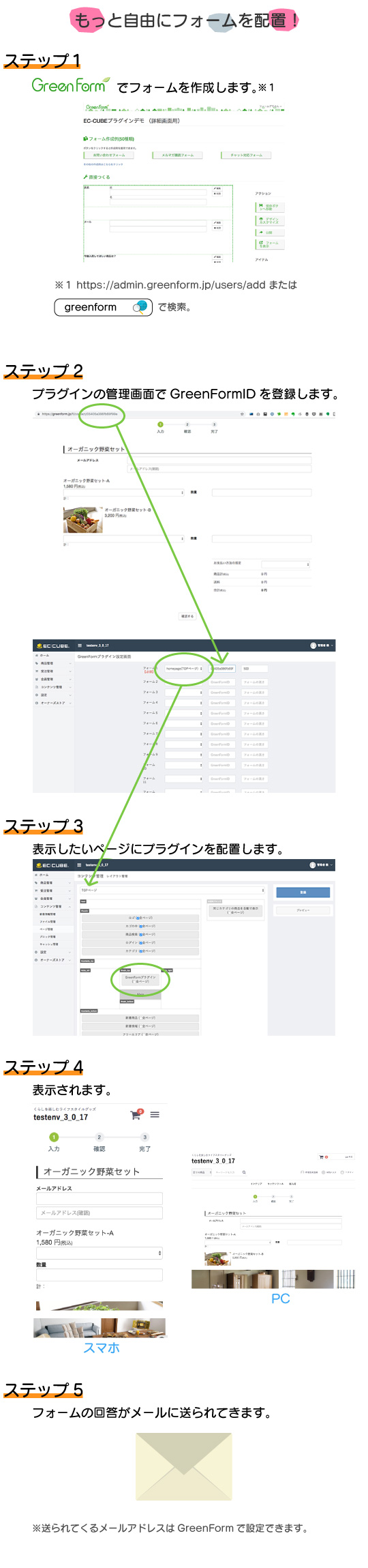 本格メールフォーム x かんたんメルマガ配信 GreenFormプラグイン(3系)