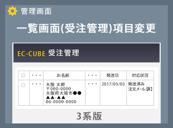 一覧画面(受注管理)項目変更プラグイン