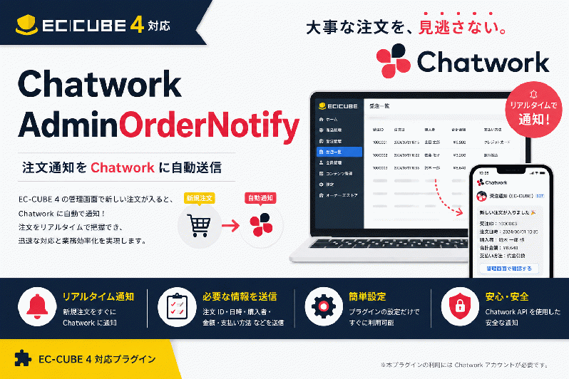 Chatwork 注文通知プラグイン
