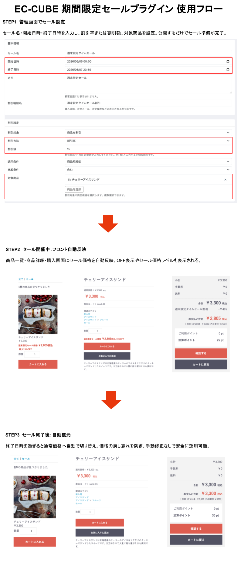 期間限定セール プラグイン