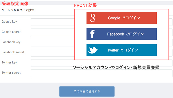ソーシャルログインプラグイン Ec-cube 3 SNS アカウントでログイン機能Social