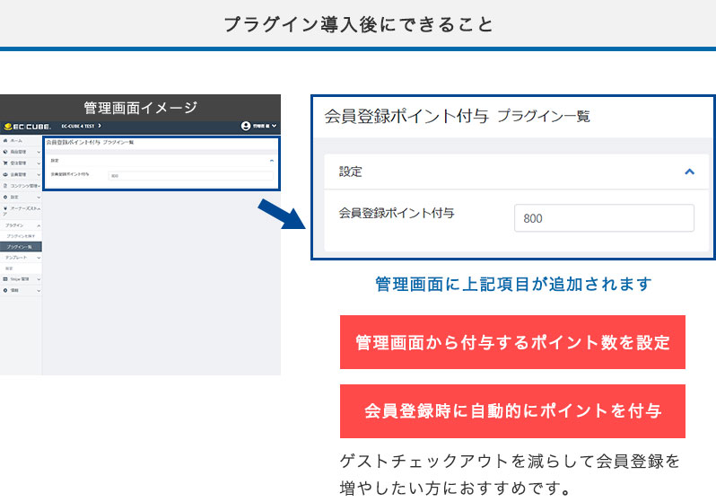 会員登録ポイント付与プラグイン EC-CUBE 4