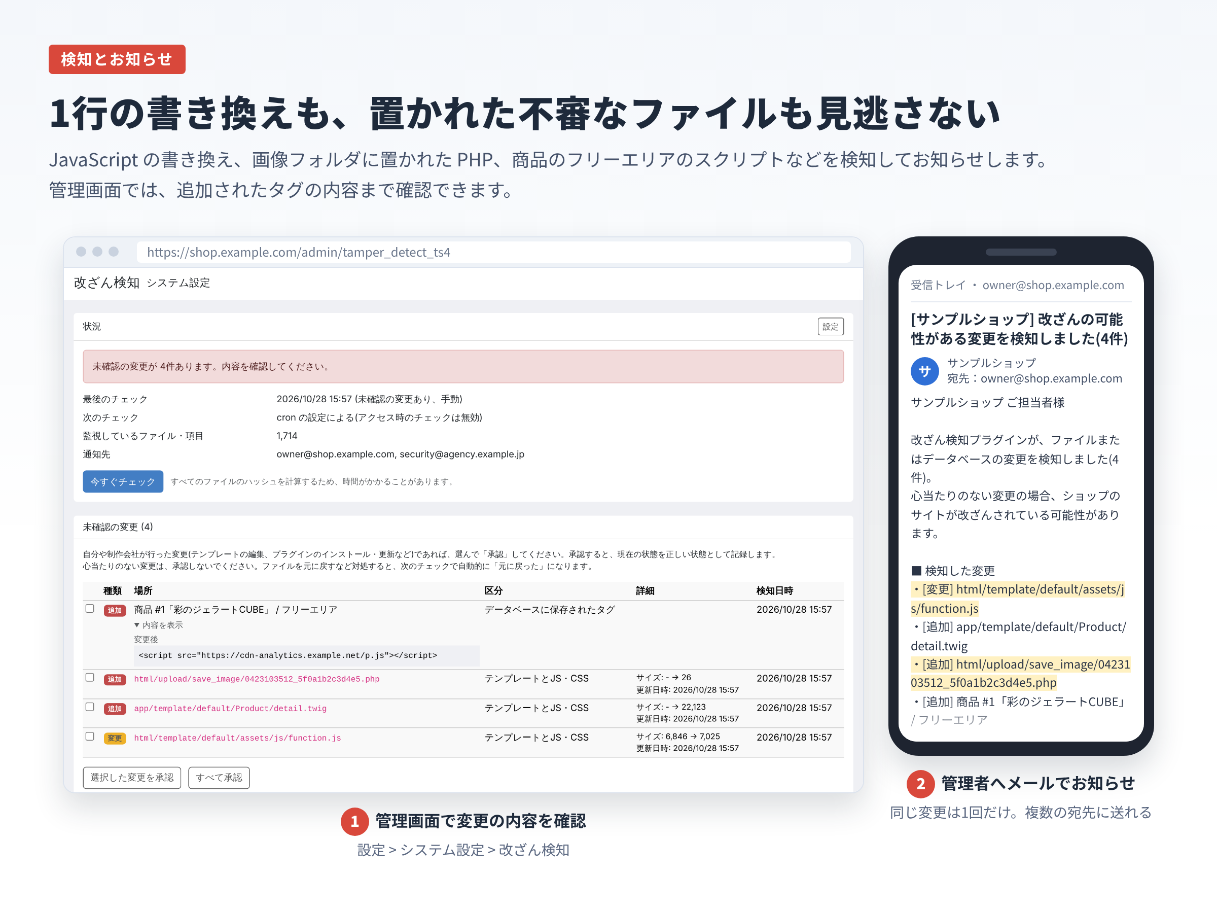 改ざん検知プラグイン(Webスキミング対策)for EC-CUBE4.2/4.3