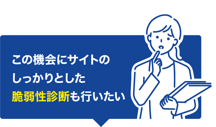 この機会にサイトのしっかりとした脆弱性診断も行いたい